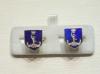 Royal Signals shield shaped enamelled cufflinks