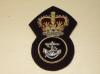 Royal Navy Petty Officer wire and metal cap badge sna