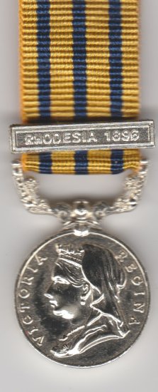 BSA Matabeleland bar Rhodesia 1896 miniature medal - Click Image to Close