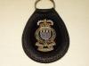 Royal Army Ordnance Corps leather key ring