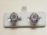 Queens Regiment enamelled cufflinks