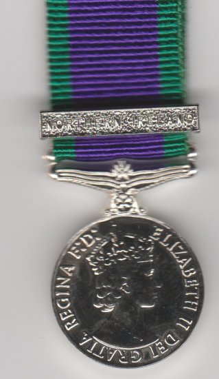 Northern Ireland miniature medal and bar - Click Image to Close