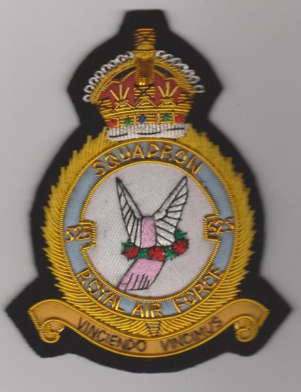 525 Squadron Royal Air Force King's Crown wire blazer badge - Click Image to Close