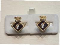 HMS Defiance enamelled cufflinks