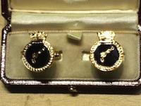 HMS Ambuscade enamelled cufflinks
