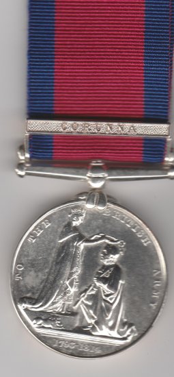 Military General Service 1793-1814 bar Corunna full size copy medal - Click Image to Close