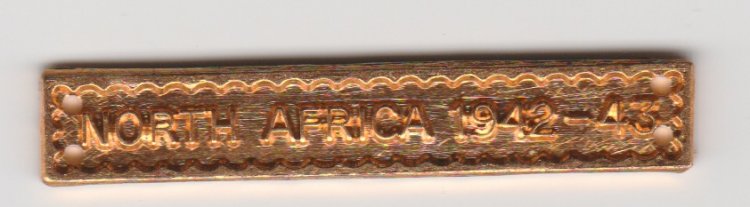 North Africa 1942-43 full sized medal bar - Click Image to Close