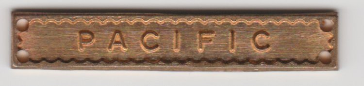 Pacific full sized medal bar - Click Image to Close
