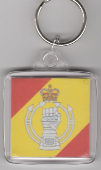 Royal Armoured Corps plastic key ring - Click Image to Close