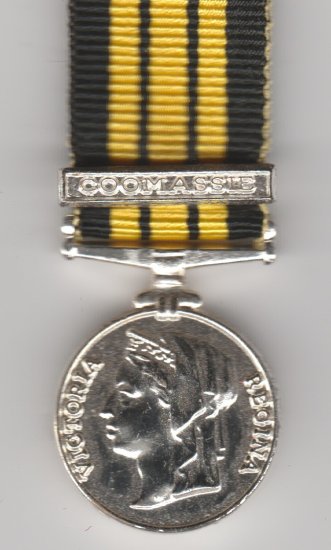 Ashantee 1874 bar Coomassie miniature medal - Click Image to Close