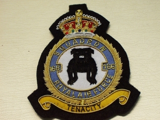 166 Squadron RAF KC blazer badge - Click Image to Close