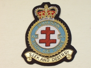 41 Squadron QC RAF blazer badge - Click Image to Close