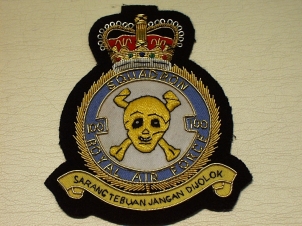 100 Squadron QC RAF blazer badge - Click Image to Close