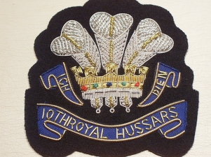 10th Royal Hussars blazer badge - Click Image to Close