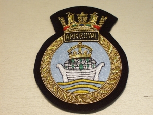 HMS Ark Royal blazer badge - Click Image to Close