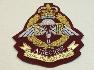 Royal Military Police on maroon (Airborne) blazer badge - Click Image to Close