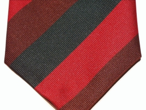 Royal Tank Regiment polyester striped tie - Click Image to Close