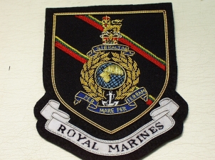 Royal Marines Shield blazer badge 148 - Click Image to Close