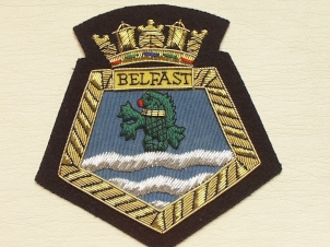 HMS Belfast wire blazer badge - Click Image to Close
