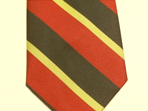 Dorset Regiment polyester striped tie - Click Image to Close