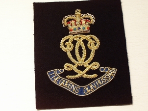 Queen's Own Hussars (Monogram) blazer badge - Click Image to Close