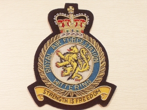 RAF Station Wittering blazer badge - Click Image to Close