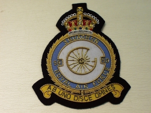 59 Squadron RAF Kings Crown blazer badge - Click Image to Close
