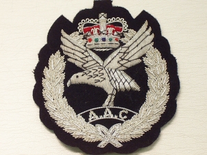 Army Air Corps (All Silver) blazer badge - Click Image to Close