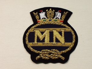 Merchant Navy rope dark blazer badge - Click Image to Close