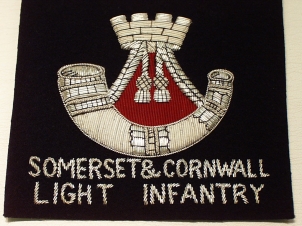Somerset & Cornwall Light Infantry blazer badge - Click Image to Close