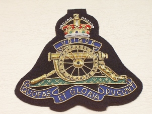 Royal Artillery Kings crown blazer badge - Click Image to Close