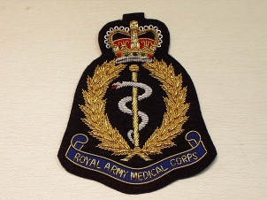 Royal Army Medical Corps Queens Crown blazer badge - Click Image to Close