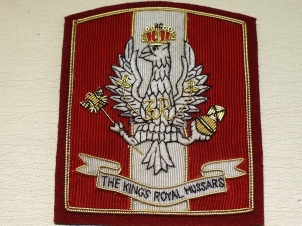 The King's Royal Hussars (RHQ Pattern) blazer badge 51 - Click Image to Close