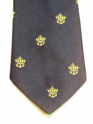 Merchant Navy (Crown and Anchor) polyester crested tie 89 - Click Image to Close