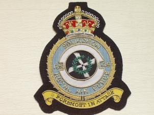 126 Squadron RAF Kings Crown blazer badge - Click Image to Close