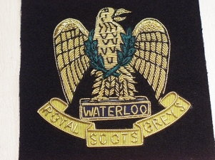Royal Scots Greys (Gold Eagle) blazer badge 157 - Click Image to Close
