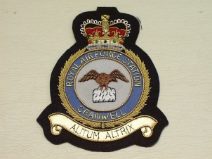 RAF Station Cranwell blazer badge - Click Image to Close