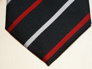Duke of Cornwall's Light Infantry polyester striped tie - Click Image to Close