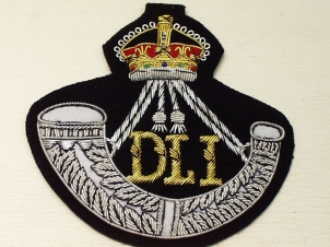 Durham Light Infantry Kings Crown blazer badge - Click Image to Close