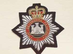 Devonshire Regiment QC blazer badge - Click Image to Close