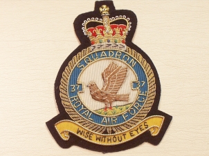 37 Squadron QC RAF blazer badge - Click Image to Close