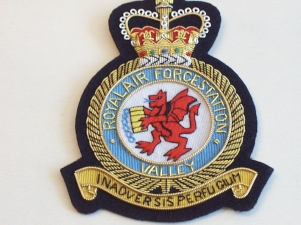 RAF Station Valley blazer badge - Click Image to Close