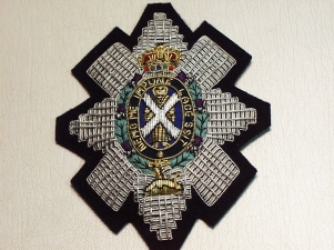 The Black Watch Queens Crown blazer badge - Click Image to Close