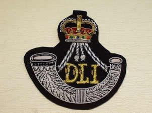 Durham Light Infantry Queens Crown blazer badge - Click Image to Close