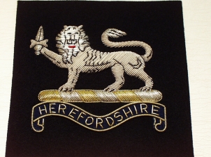 Herefordshire Regiment blazer badge - Click Image to Close