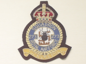 273 Squadron RAF KC (Old Pattern) blazer badge - Click Image to Close