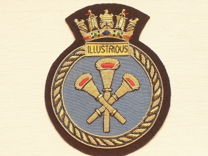 HMS Illustrious blazer badge - Click Image to Close