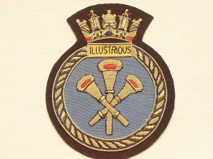 HMS Illustrious blazer badge - Click Image to Close