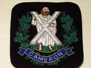 Cameron Highlanders blazer badge - Click Image to Close