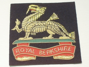 Royal Berkshire Regiment blazer badge 126 - Click Image to Close